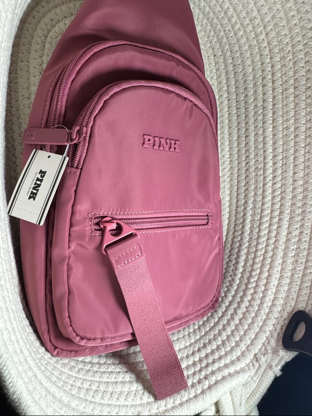 NWT PINK Dusty Rose Nylon Backpack